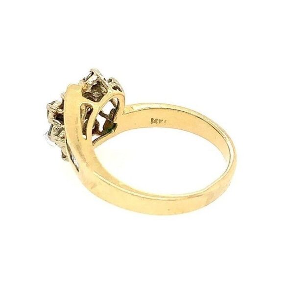 14k Diamond Cluster Ring - Picture 11 of 15